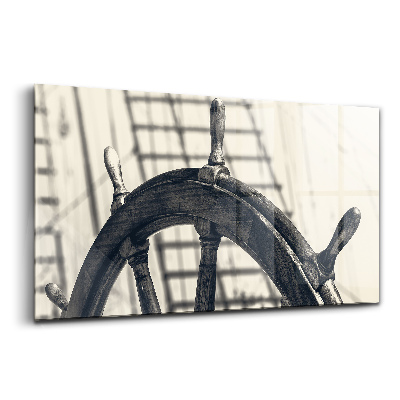 Üvegkép falra Ősi hajó retro stílusban