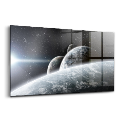 Egyedi üvegkép Egy bolygó kozmosza