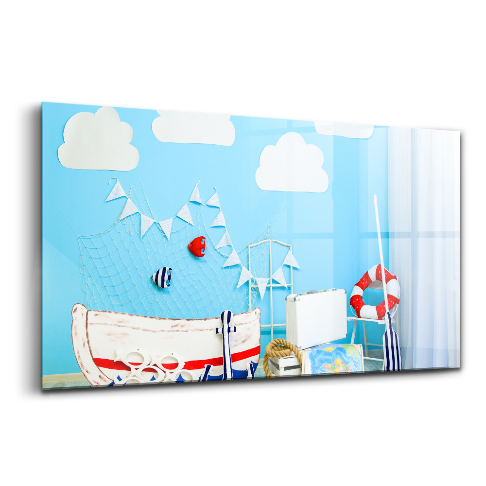 Üvegkép falra Tengeri expedíció gyerekszoba