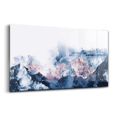Üvegkép Absztrakt hegyvonulatok