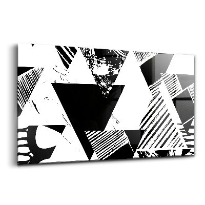 Üvegkép Geometrikus háromszög minta