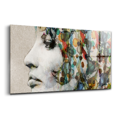 Üvegkép Női profil