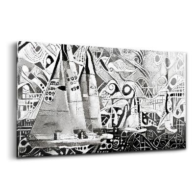 Üvegkép Fejtámaszok a vízen absztrakt