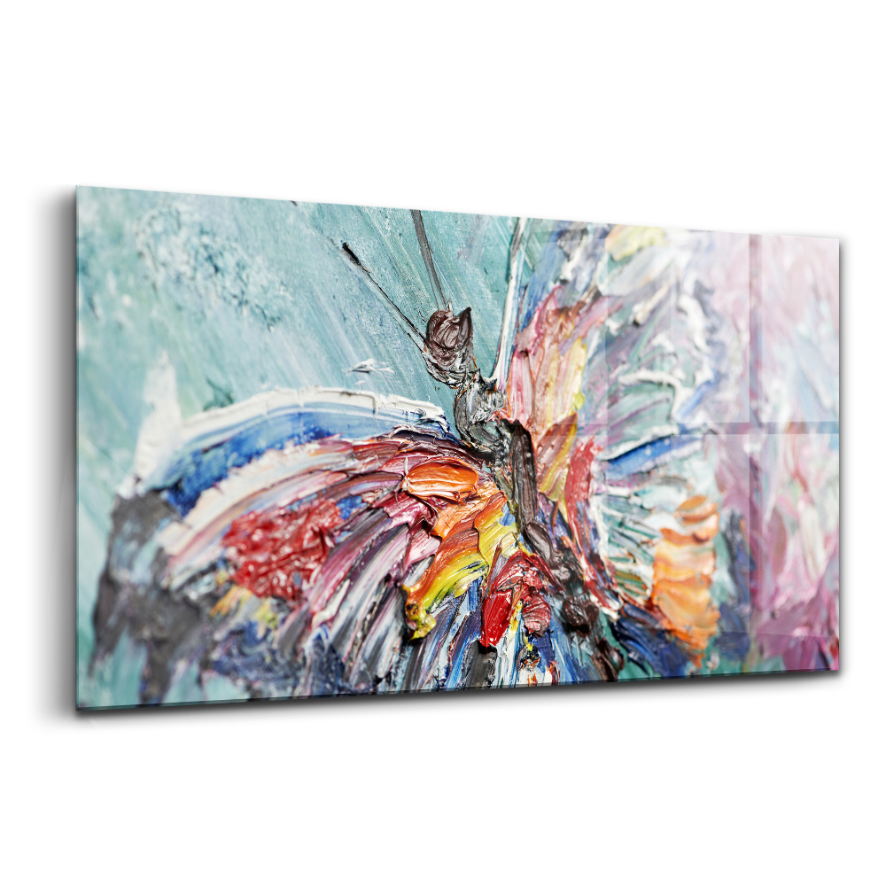 Üvegkép falra Közelkép egy olajfestményről