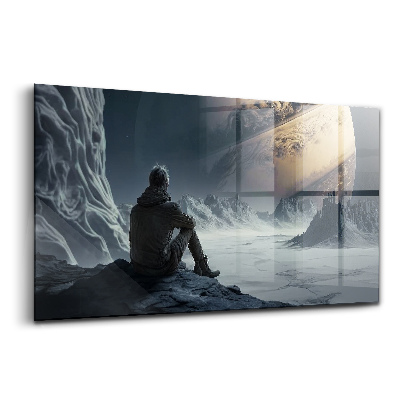 Üvegkép Férfi kozmosz bolygó