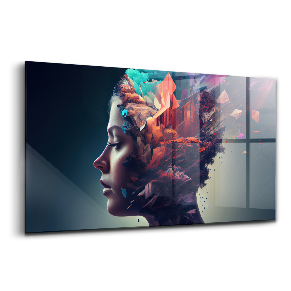 Üvegkép Érzelmes absztrakt nő