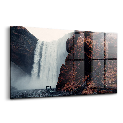Üvegkép Vízesés Izland táj