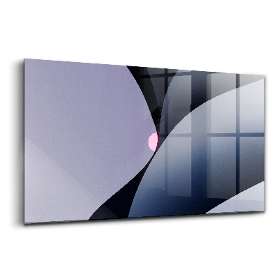 Üvegkép falra Absztrakt rózsaszín nap