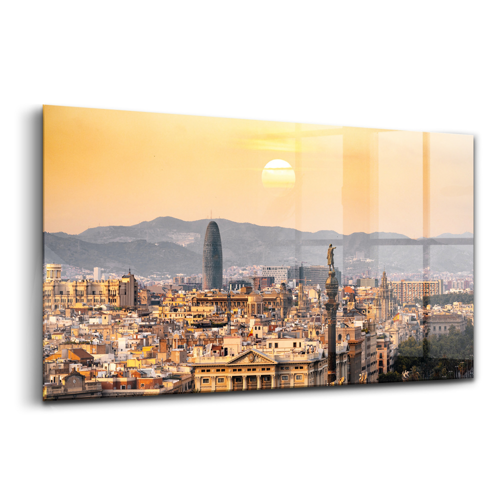 Üvegkép falra Tájkép barcelona sagrada familia