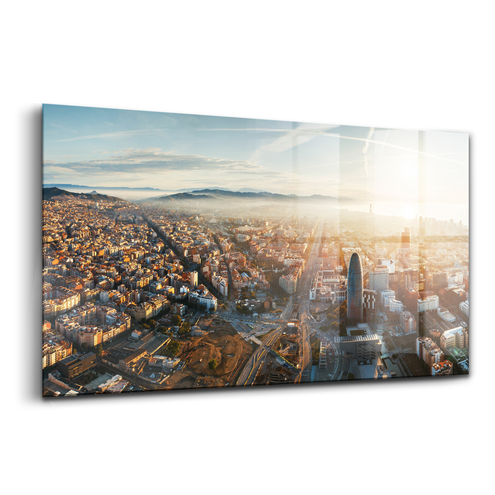 Üvegkép Barcelona panoráma város