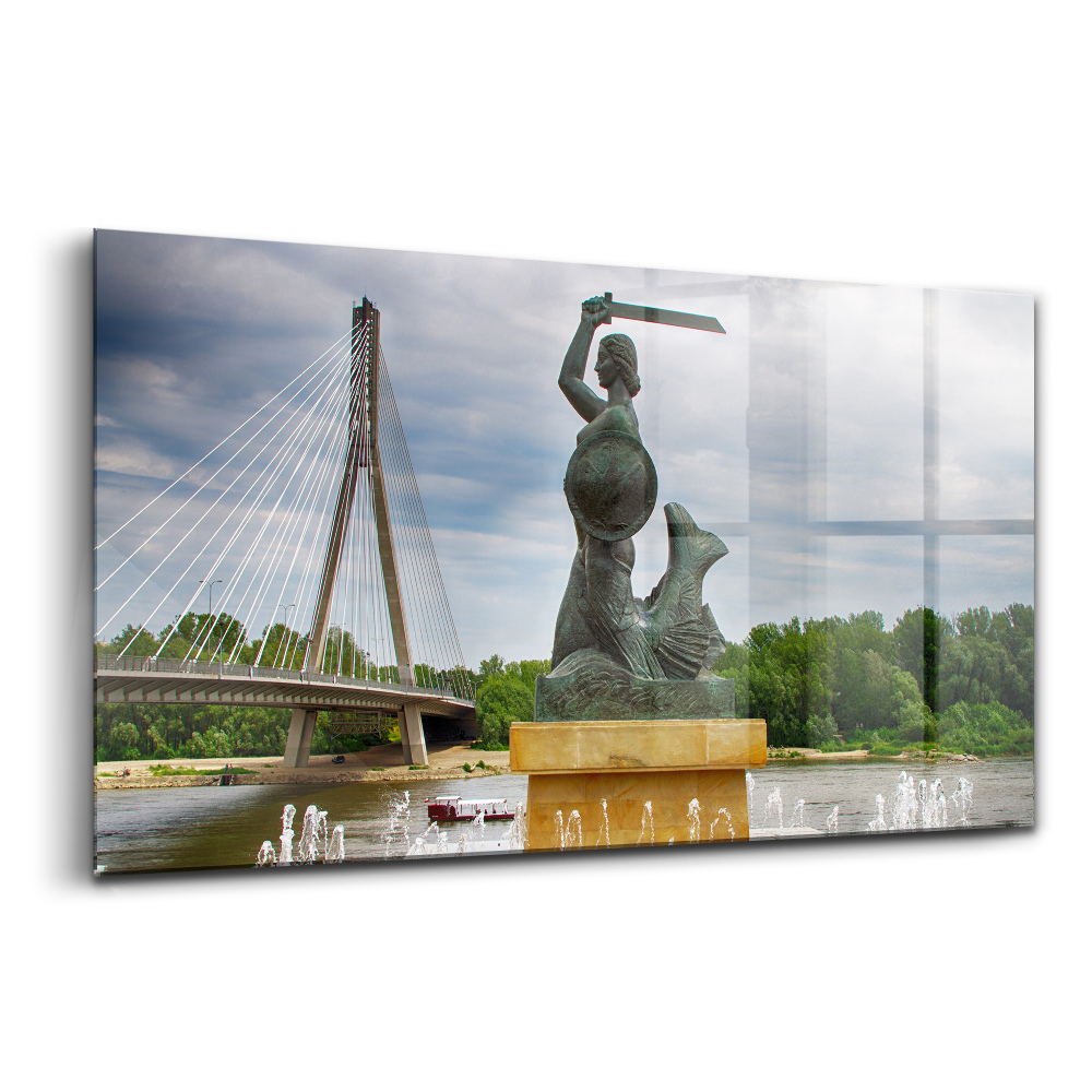 Üvegkép falra A Hableány szobra Varsóban