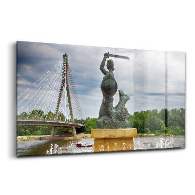 Üvegkép falra A Hableány szobra Varsóban