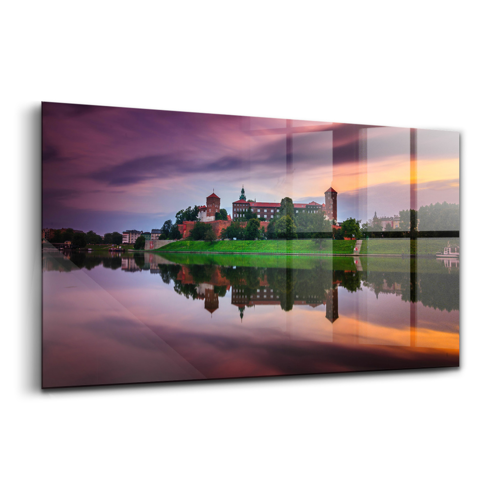 Egyedi üvegkép Wawel-vár napfelkelte
