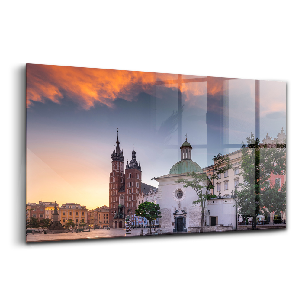 Üvegkép Krakkó fő piactere