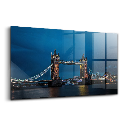 Üvegkép falra Tower bridge London éjszaka