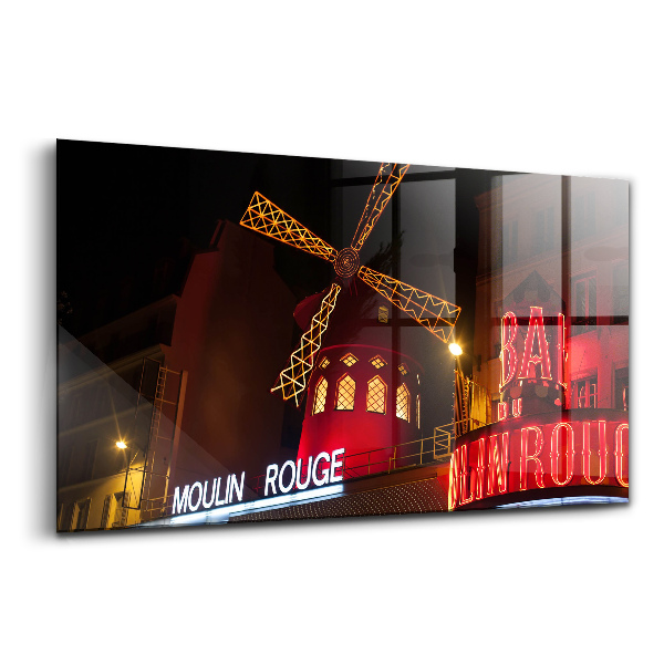 Üvegkép falra Moulin rouge Párizsban