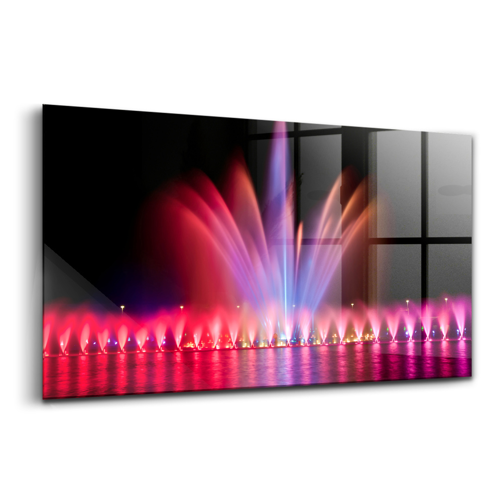 Üvegkép Wrocławi szökőkút éjszaka