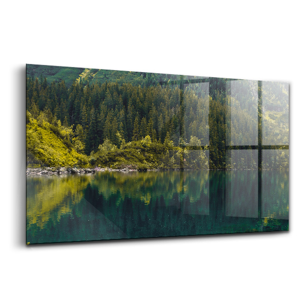 Üvegkép falra Morskie oko w tatrach tájkép