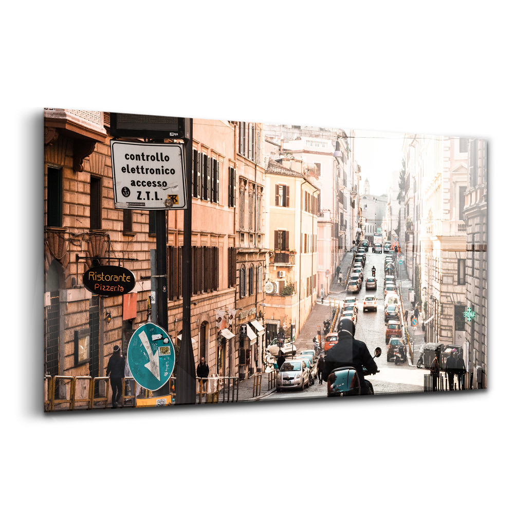 Egyedi üvegkép Utcák Rómában