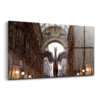 Üvegkép Lószobor Milánóban