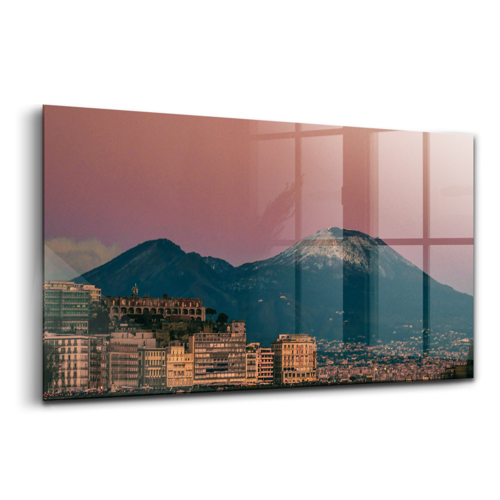 Egyedi üvegkép Vulkán Nápolyban