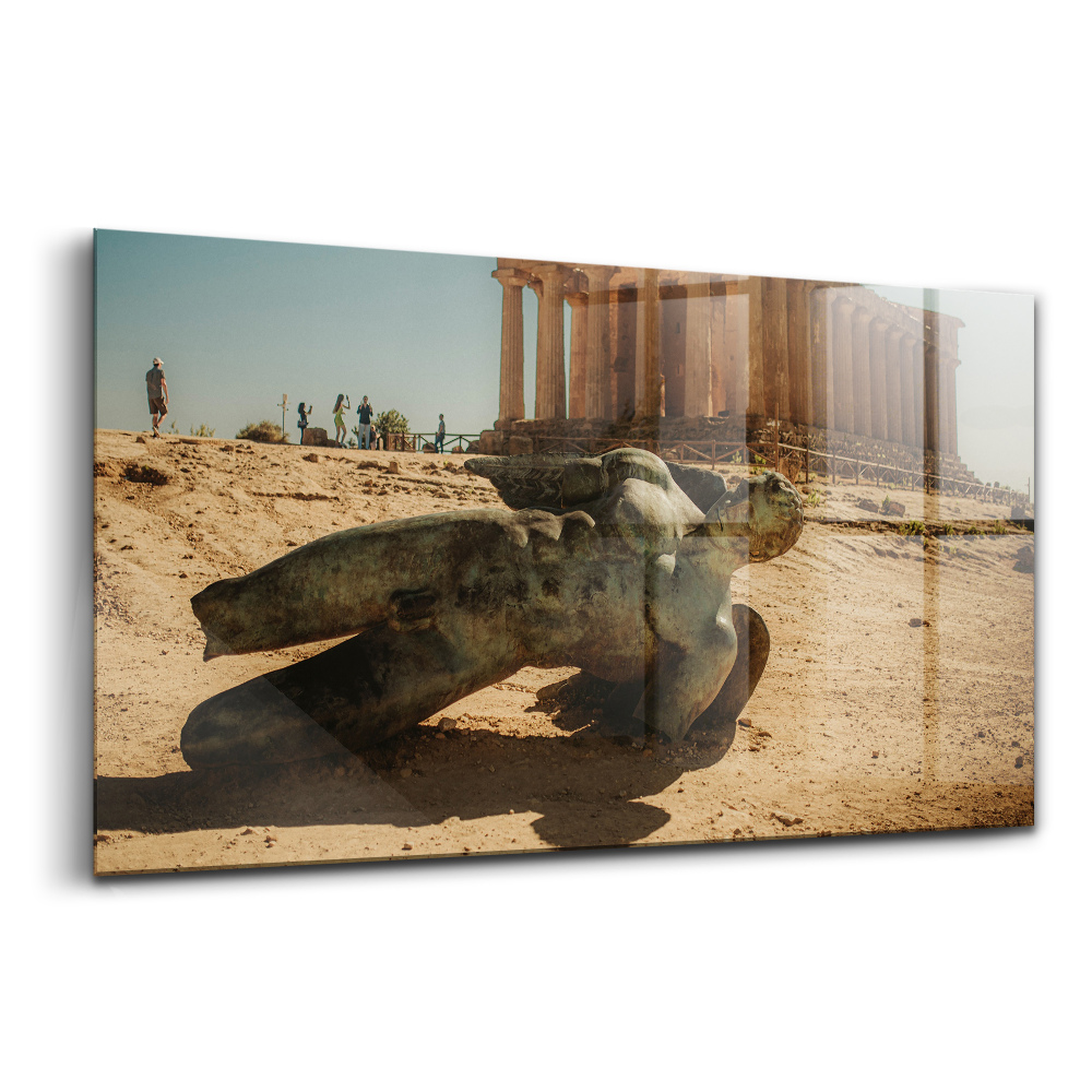 Egyedi üvegkép A templomok völgye Szicíliában, Olaszországban