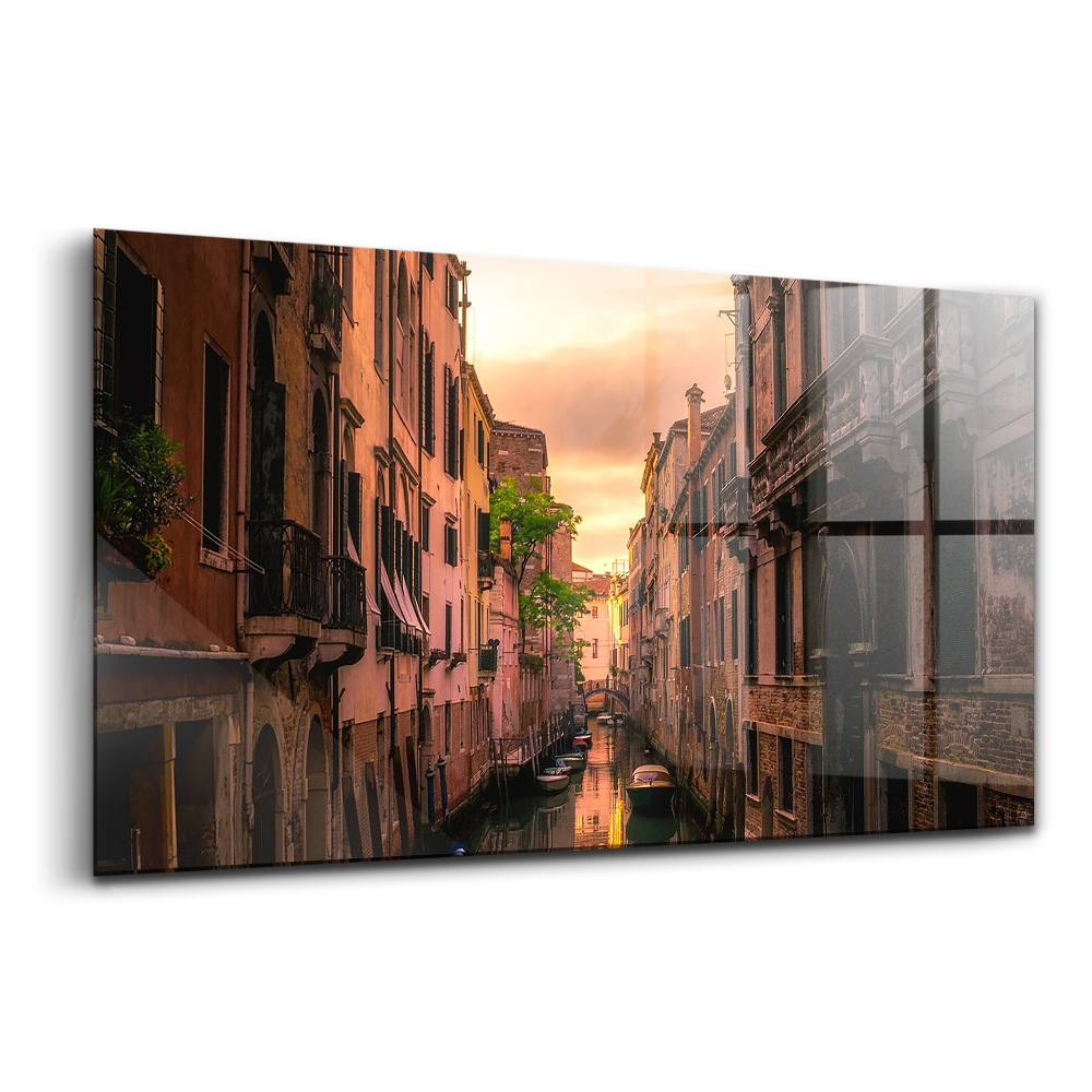 Egyedi üvegkép Kilátás a város csatornájára