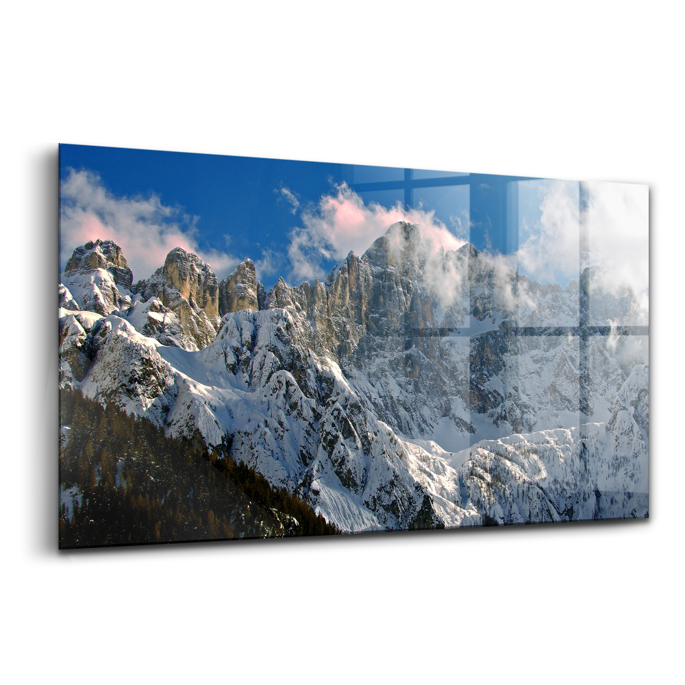 Üvegkép Hegyek kék ég alatt