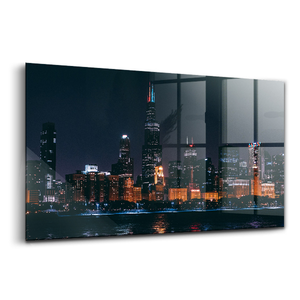 Üvegkép Chicago városkép