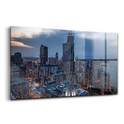 Üvegkép Chicago városkép