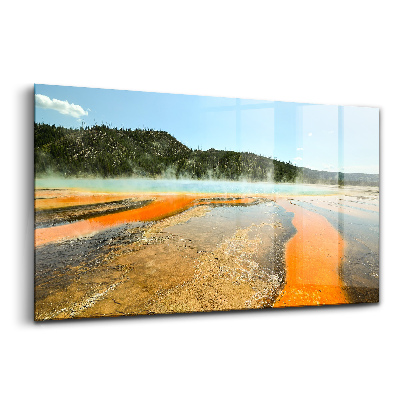 Egyedi üvegkép Tó hegyekkel