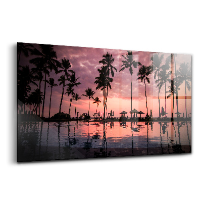 Üvegkép falra Pálmafák Hawaiin
