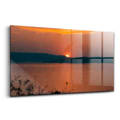 Üvegkép Balatoni naplemente