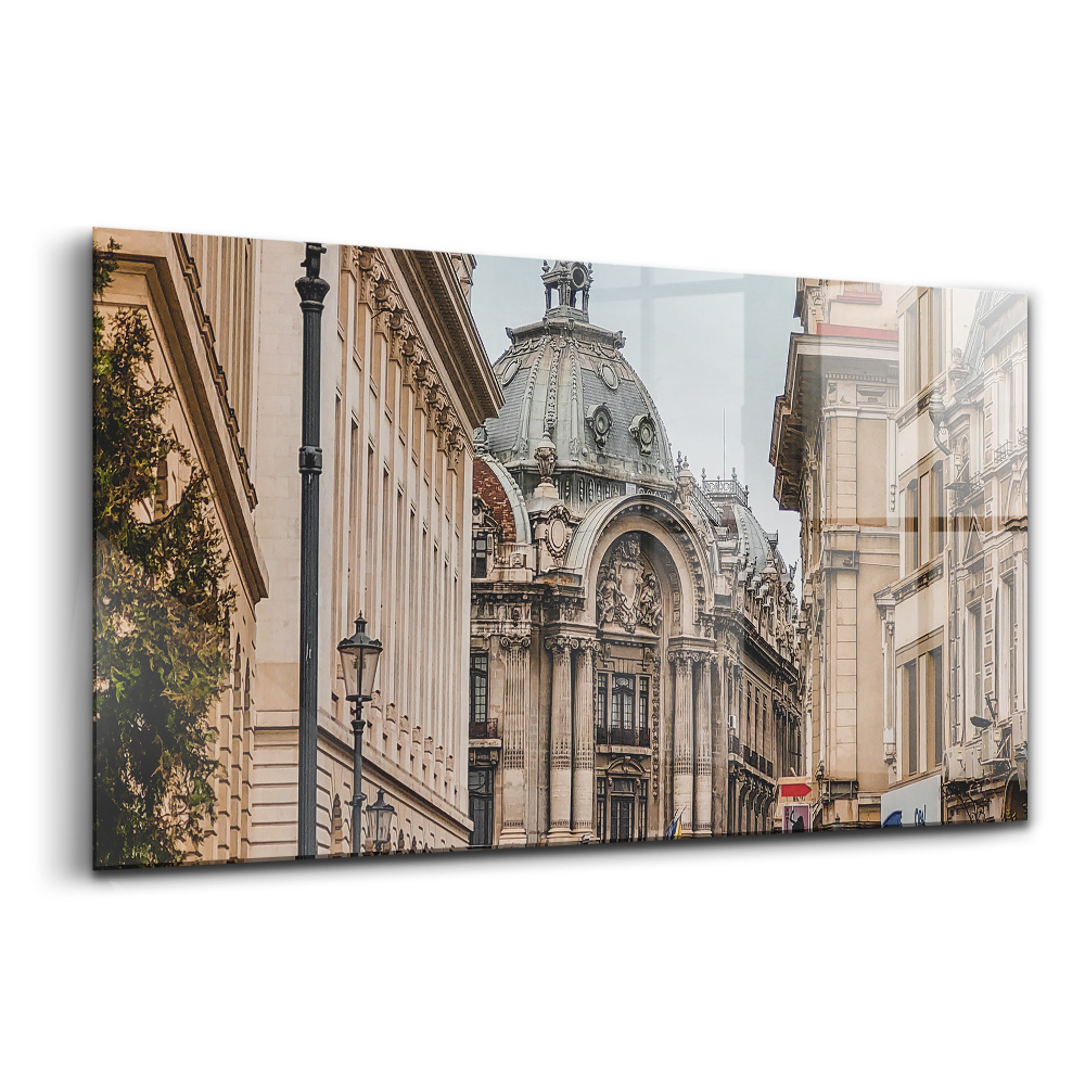 Egyedi üvegkép Bukarest belvárosa