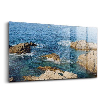 Egyedi üvegkép Costa Brava partja