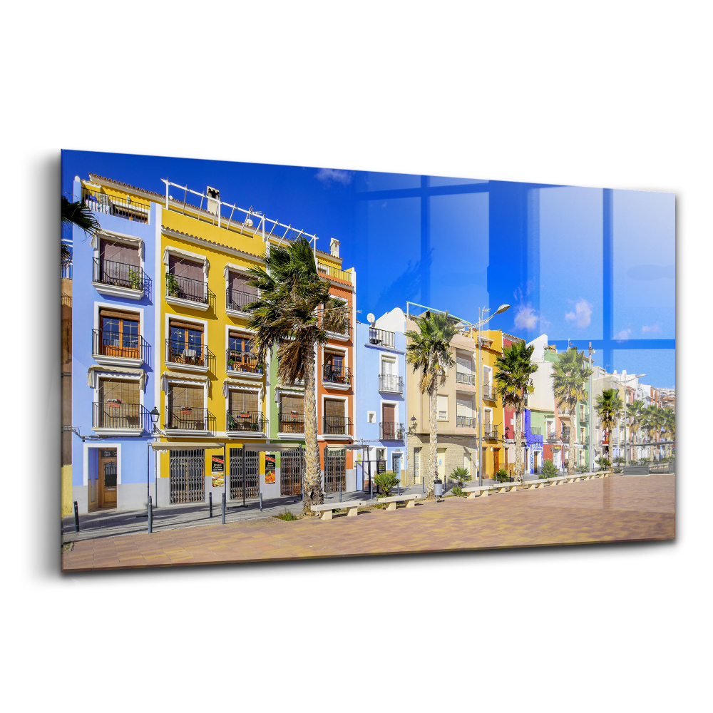 Egyedi üvegkép Város Costa Blancán