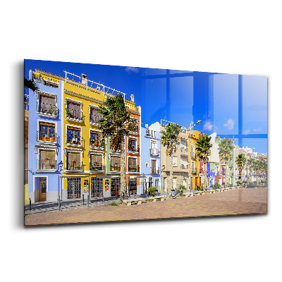 Egyedi üvegkép Város Costa Blancán