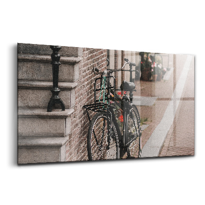 Üvegkép falra Kerékpár a városban