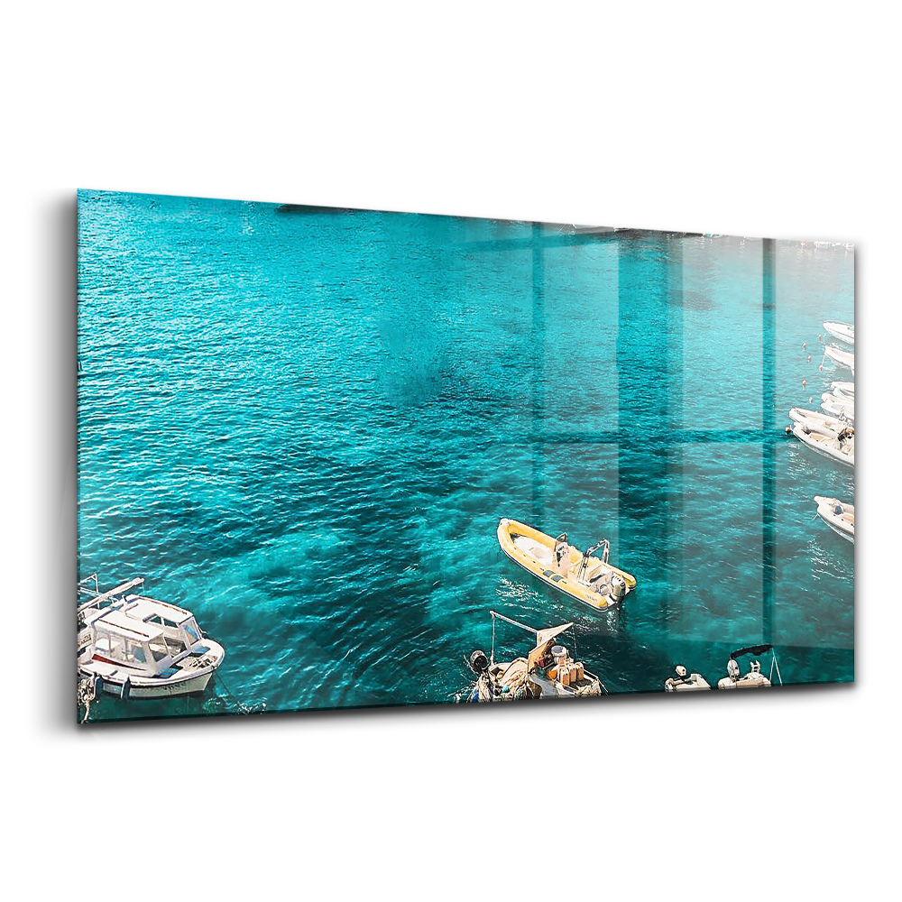 Üvegkép Csónakok Horvátországban