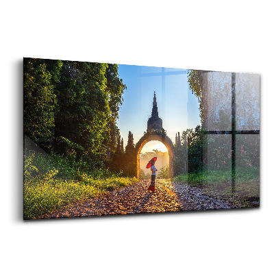 Egyedi üvegkép Surat thani park Thaiföldön