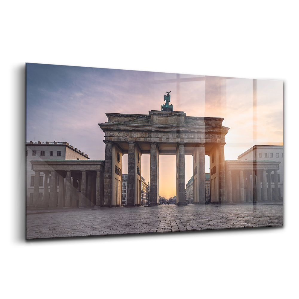 Üvegkép falra Brandenburgi kapu naplemente