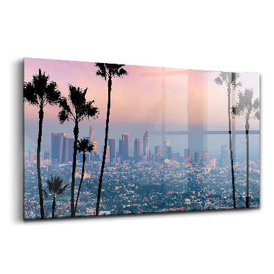 Egyedi üvegkép Los angeles-i naplemente
