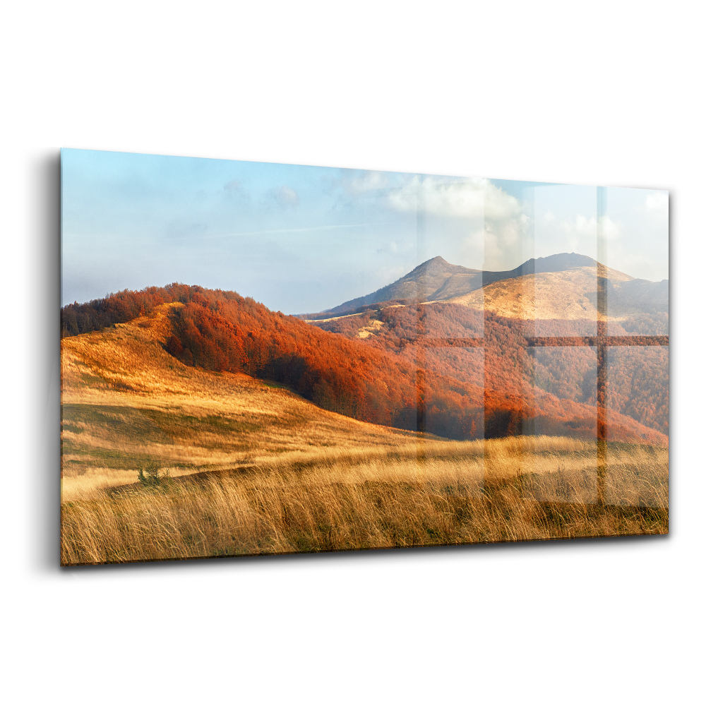Üvegkép Őszi hegyvidéki tájkép
