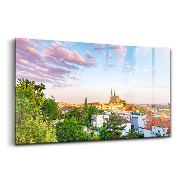 Egyedi üvegkép Brno épületei Csehország