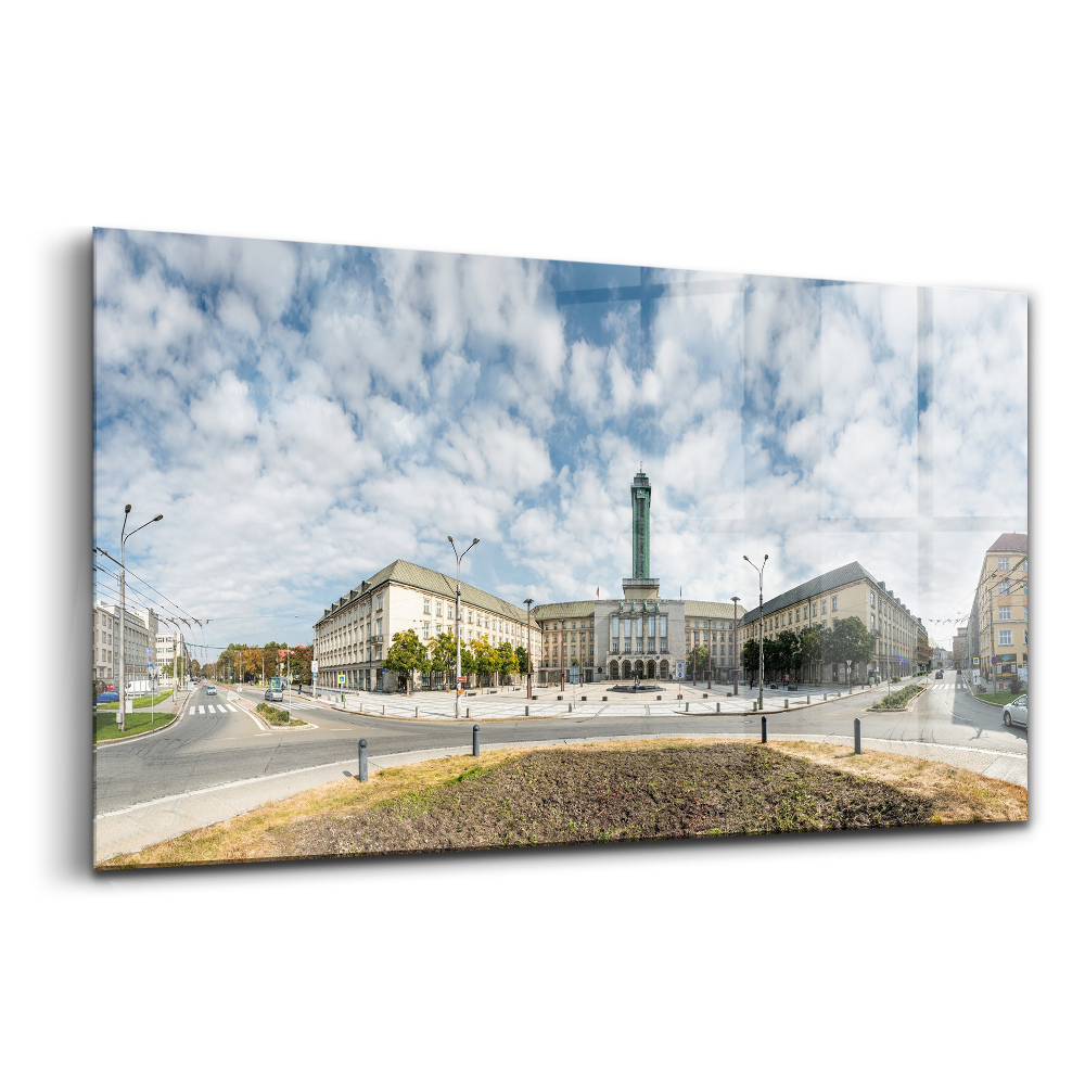 Üvegkép falra Ostrava városának panorámája