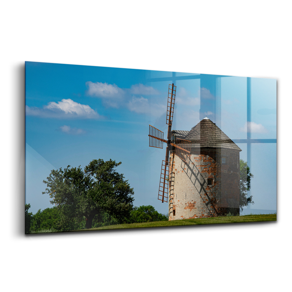Egyedi üvegkép Szélmalom Morvaországban