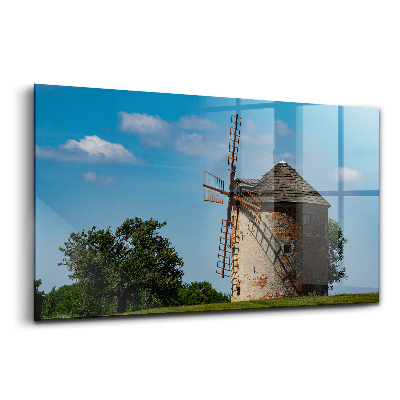 Egyedi üvegkép Szélmalom Morvaországban