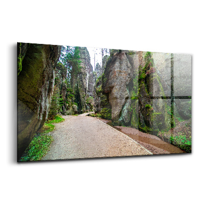 Üvegkép falra Sziklaváros a Cseh Köztársaságban