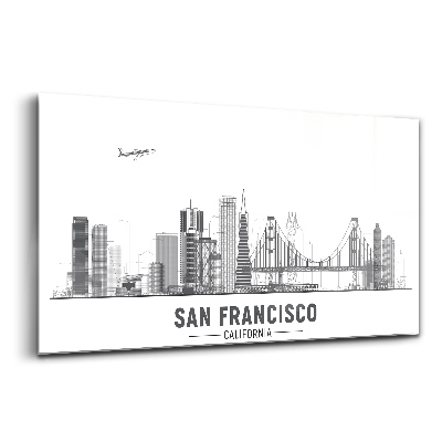 Egyedi üvegkép San Francisco város látképe