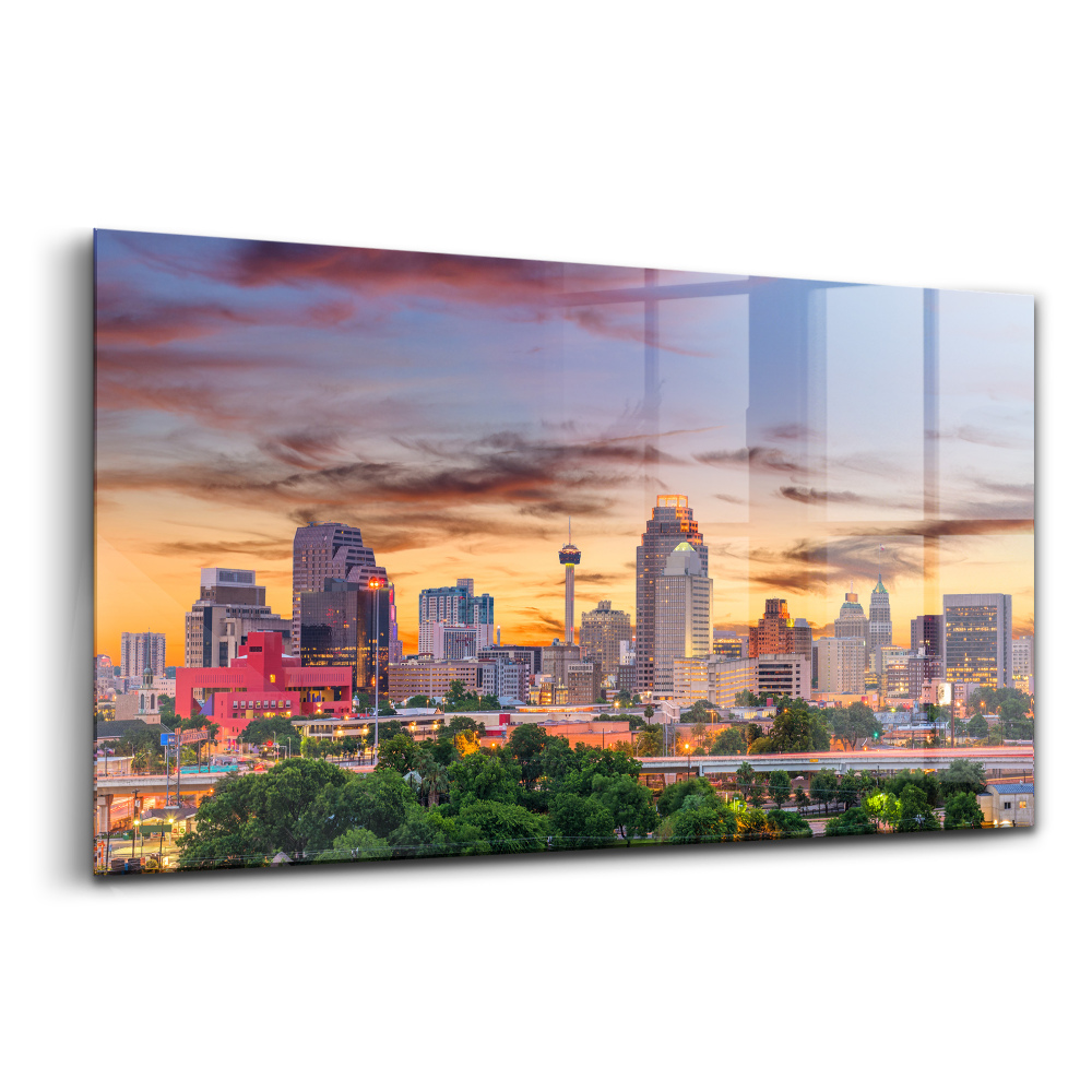 Üvegkép falra San Antonio naplementekor